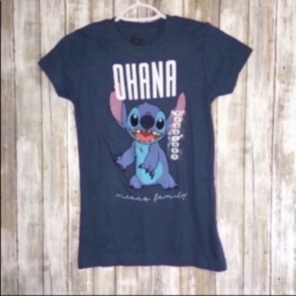 Disney Tops - Disney Stitch Ohana Blue Tee